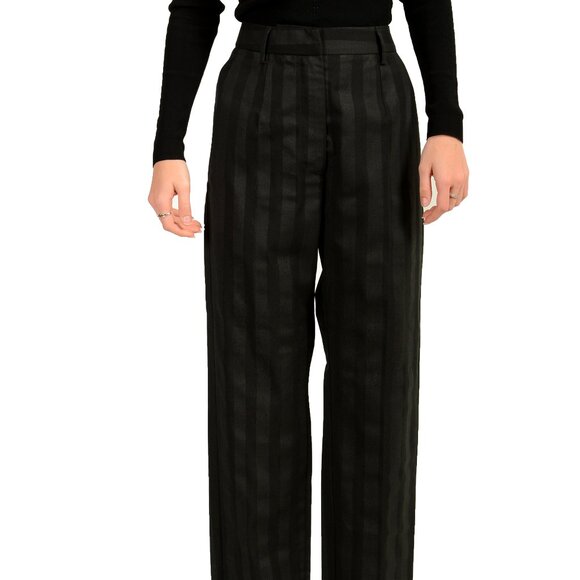 Maison Martin Margiela Pants - Maison Margiela MM6 Women's Black/Gray Straight Leg Pants US S IT 40